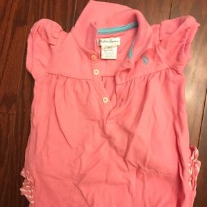 Ralph Lauren baby polo romper w ruffles 6mo